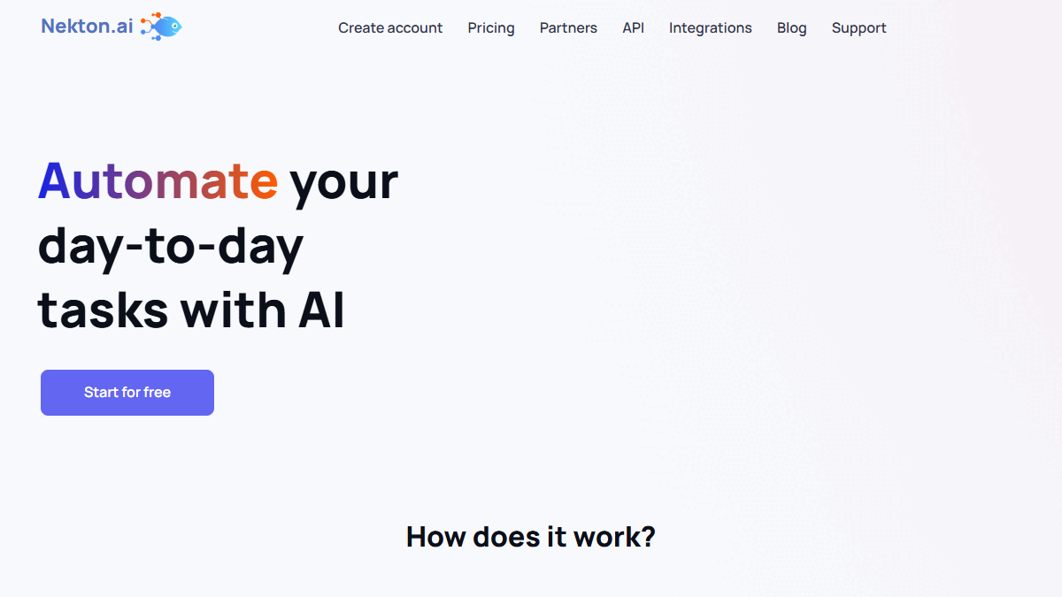 Nekton AI Product Interface