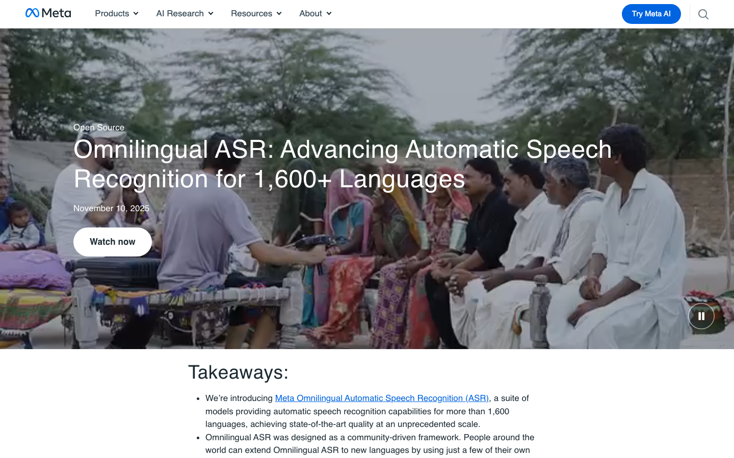 Omnilingual ASR 产品界面