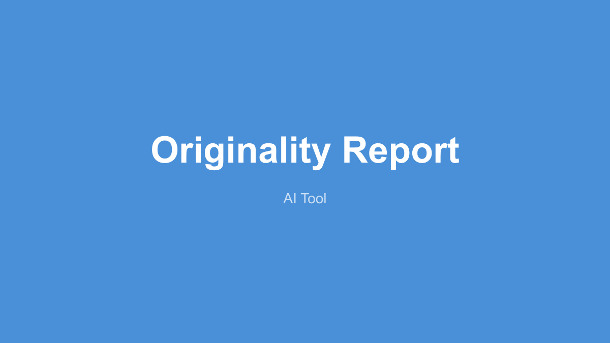 Originality Report 产品界面