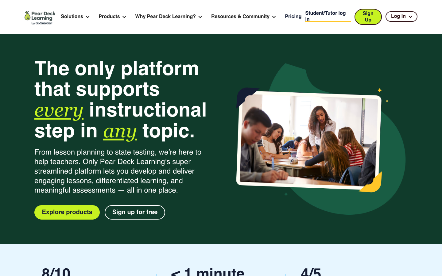 Pear Deck AI 产品界面