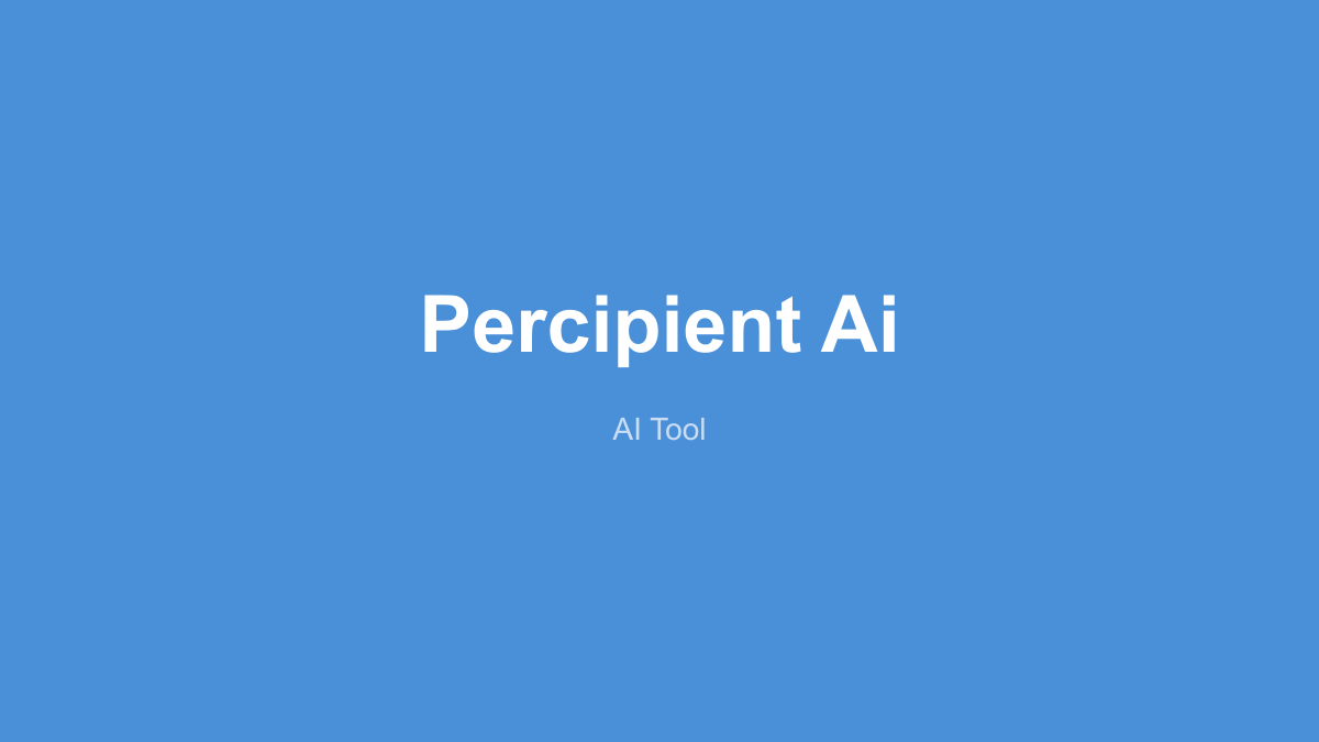 Percipient 产品界面