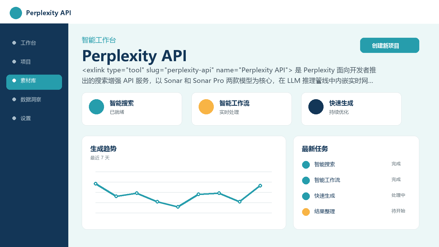 Perplexity API 产品界面