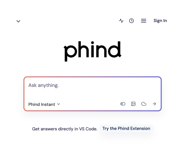 Phind 产品界面