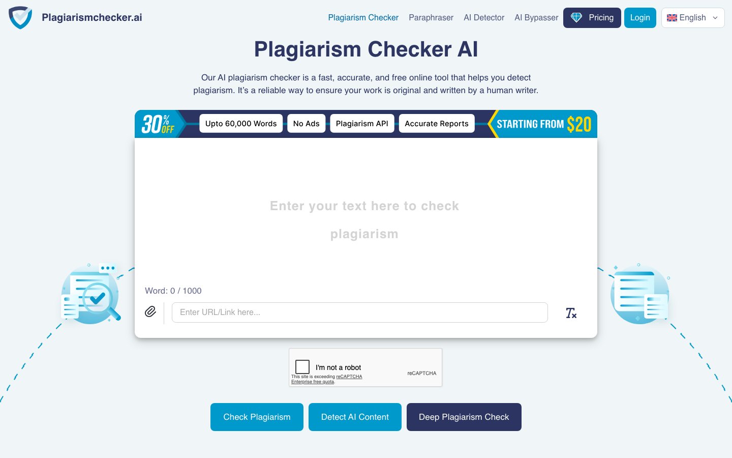 Plagiarism Checker AI 产品界面