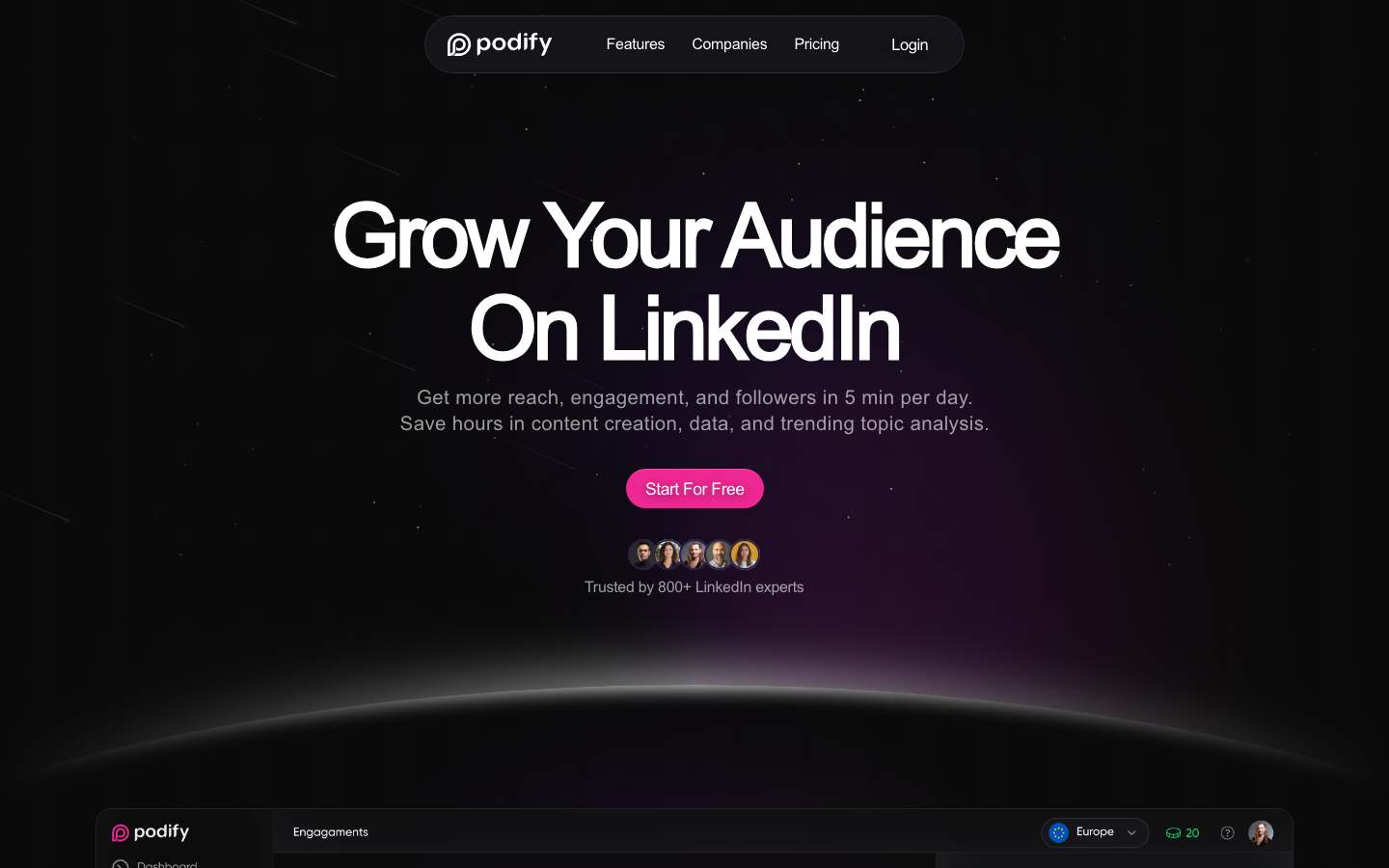 Podify.io 产品界面