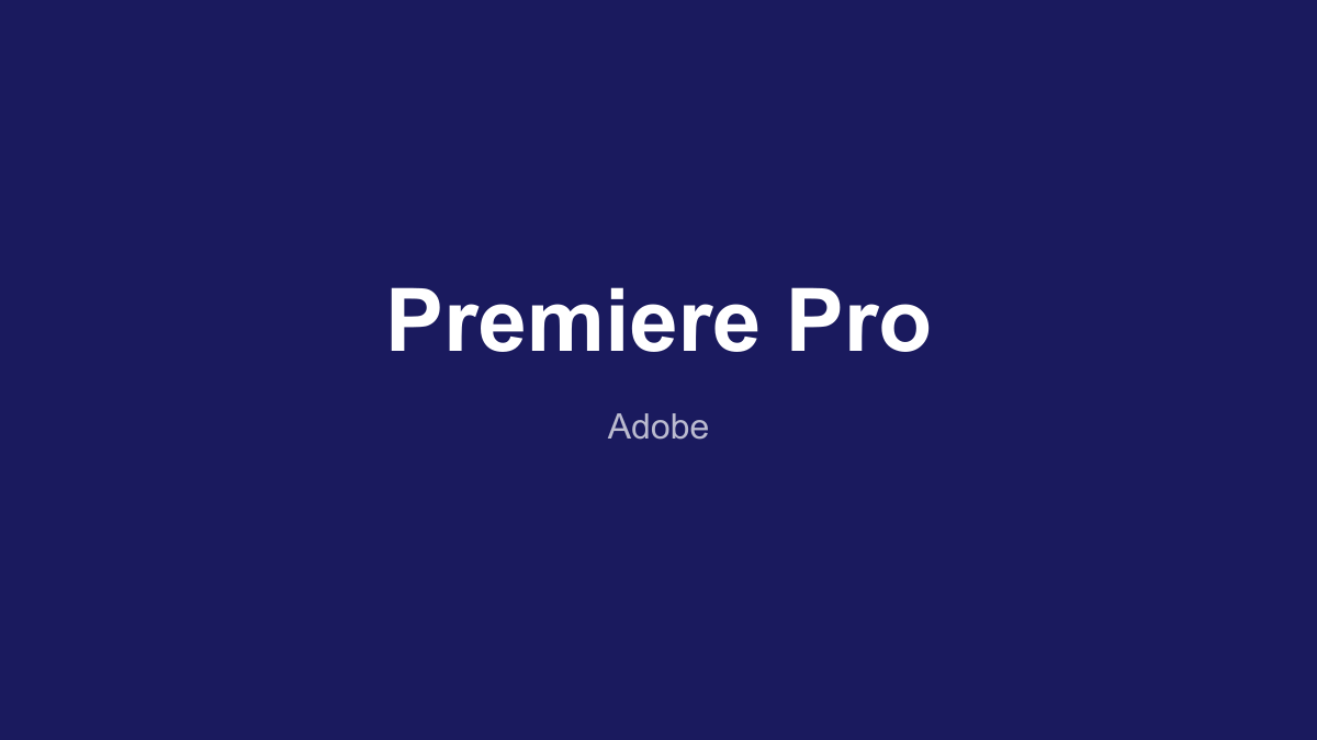 Adobe Premiere Pro AI 产品界面