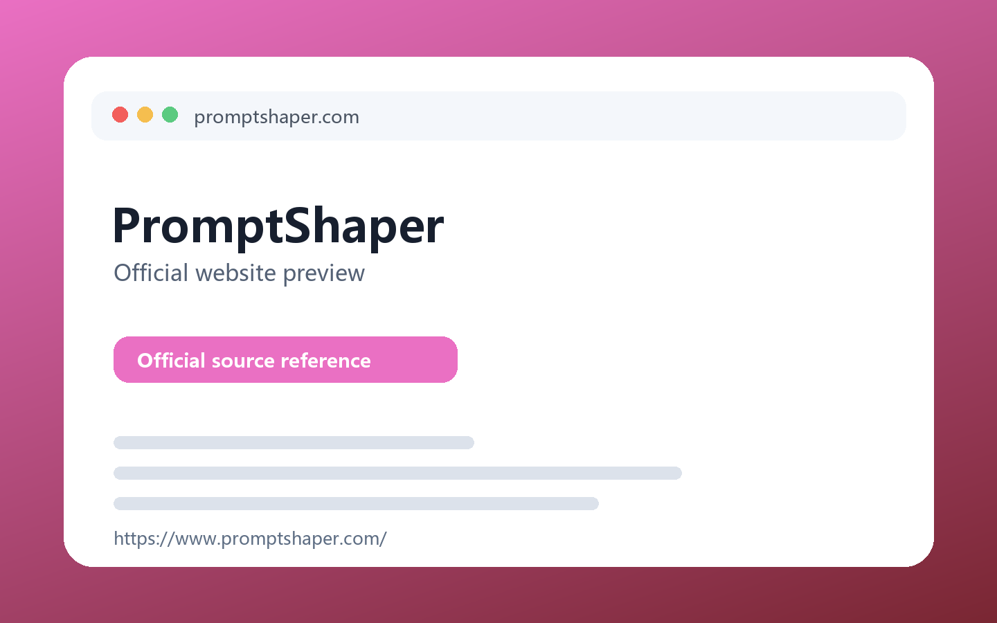 PromptShaper 产品界面