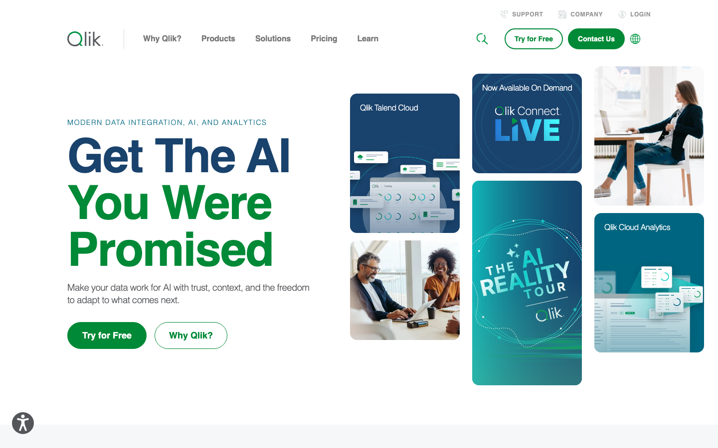 Qlik Sense AI 产品界面