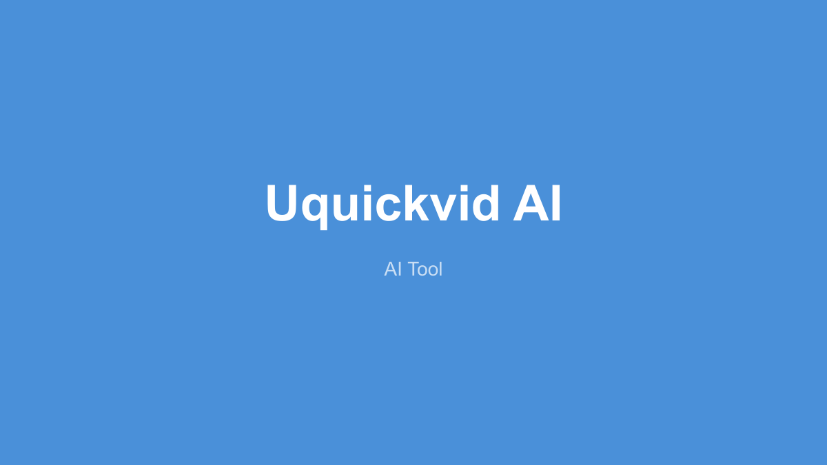 QuickVid AI 产品界面