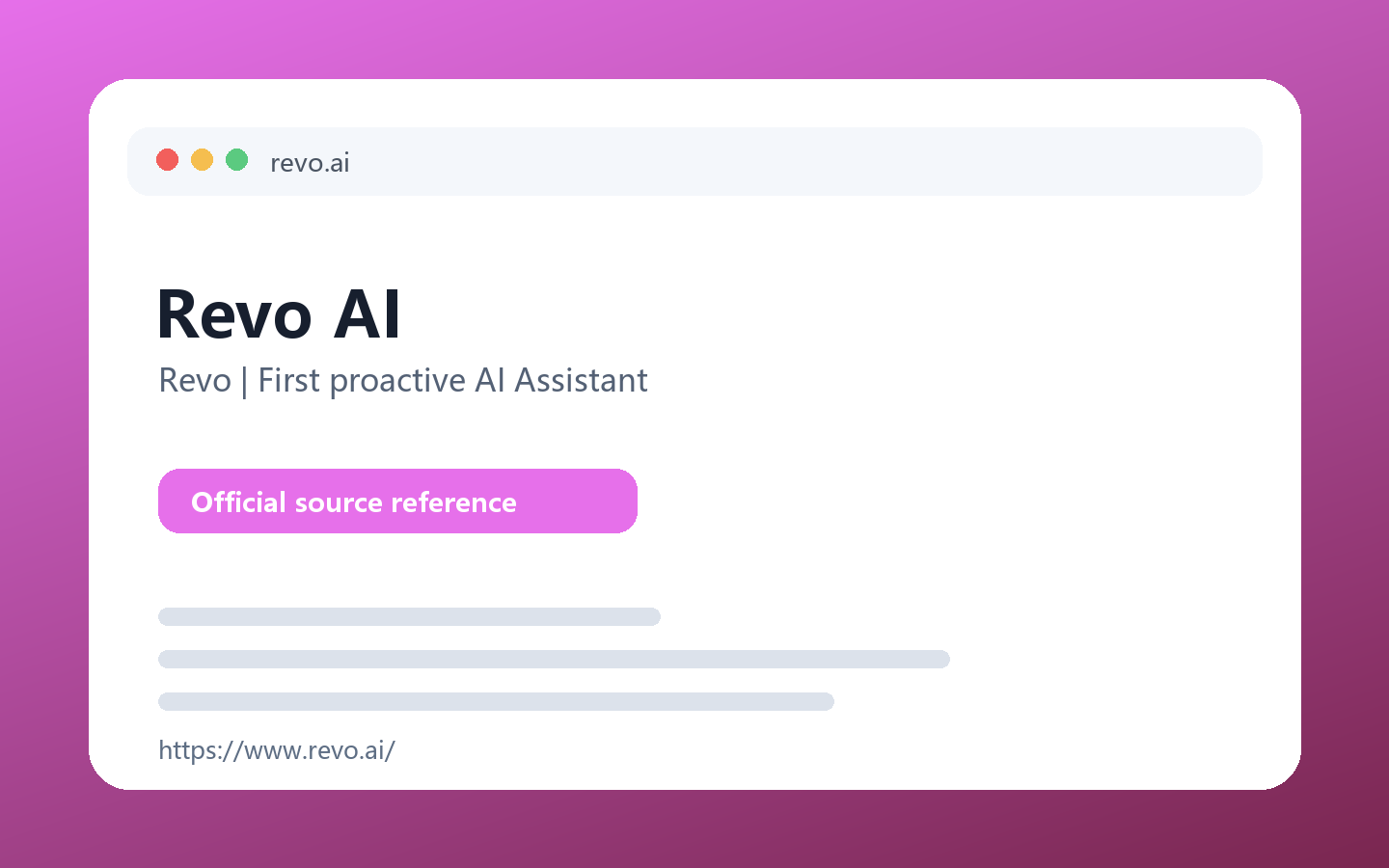 Revo AI 产品界面