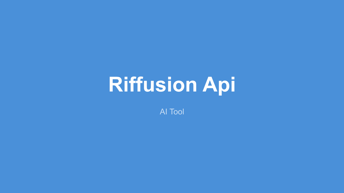 Riffusion API 产品界面