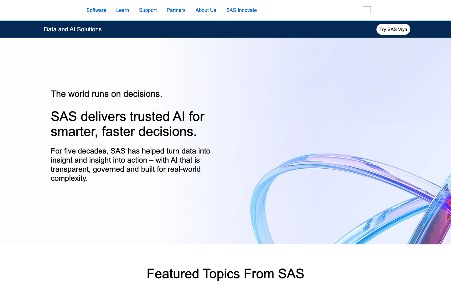 SAS 产品界面