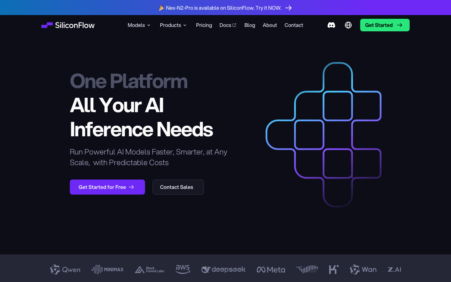 SiliconFlow 产品界面