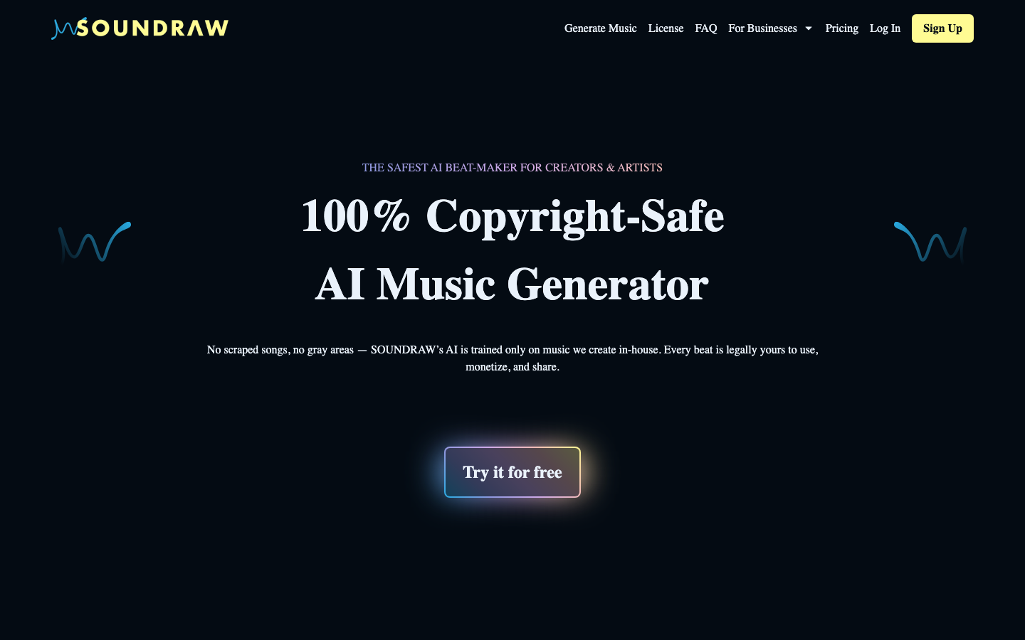 Soundraw 产品界面