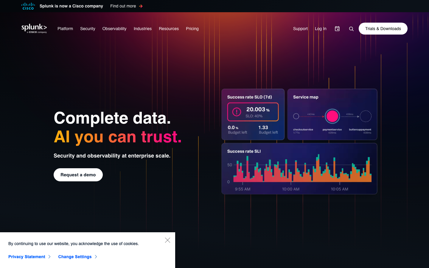 Splunk AI 产品界面