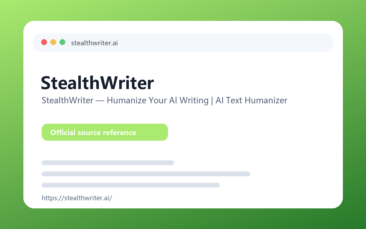 StealthWriter 产品界面