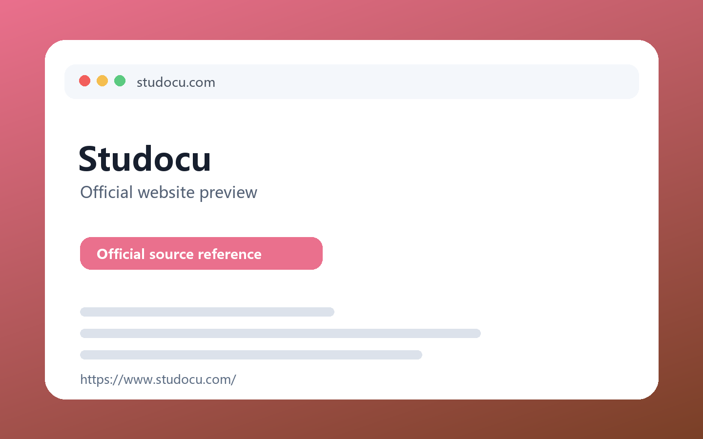 Studocu 产品界面