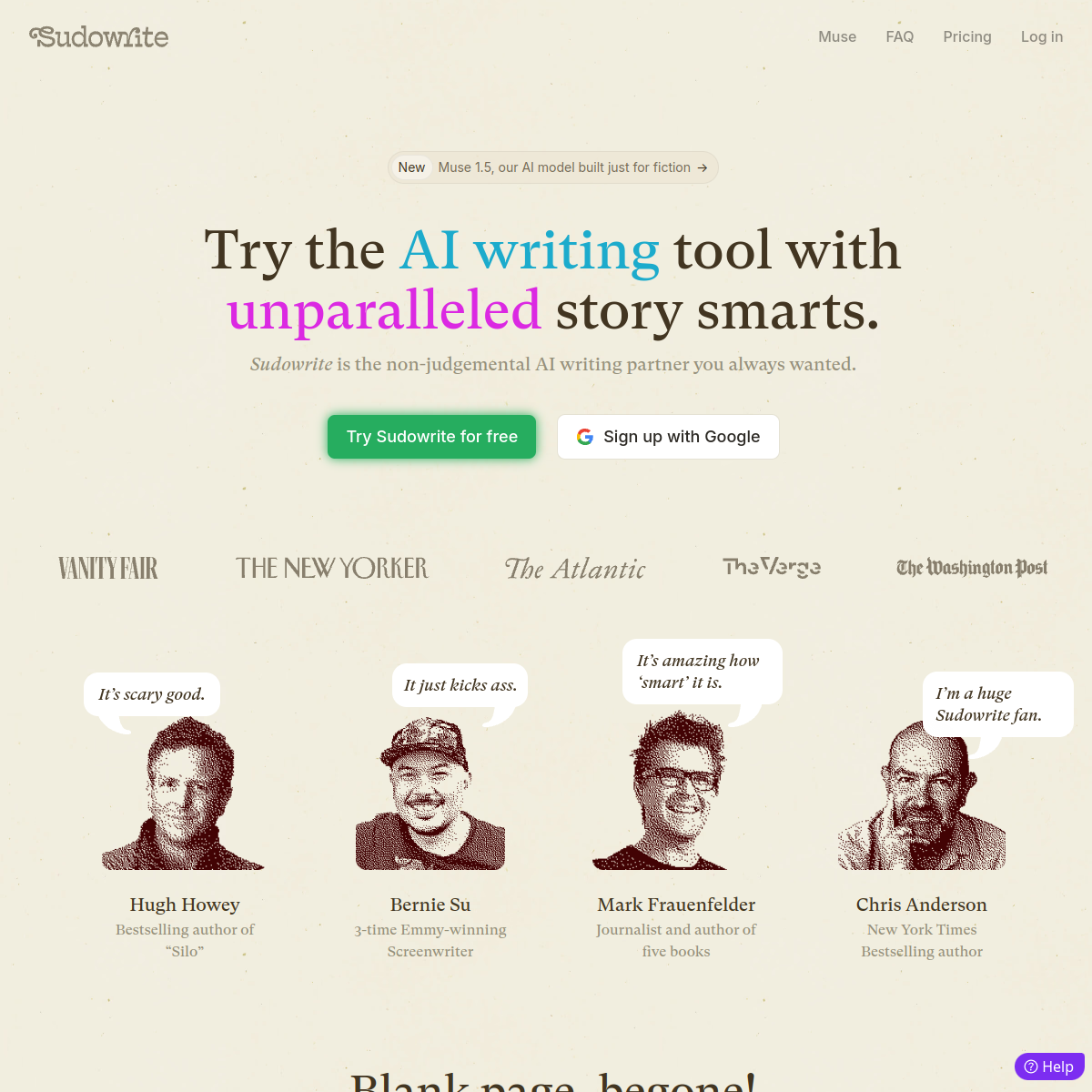 Sudowrite 产品界面