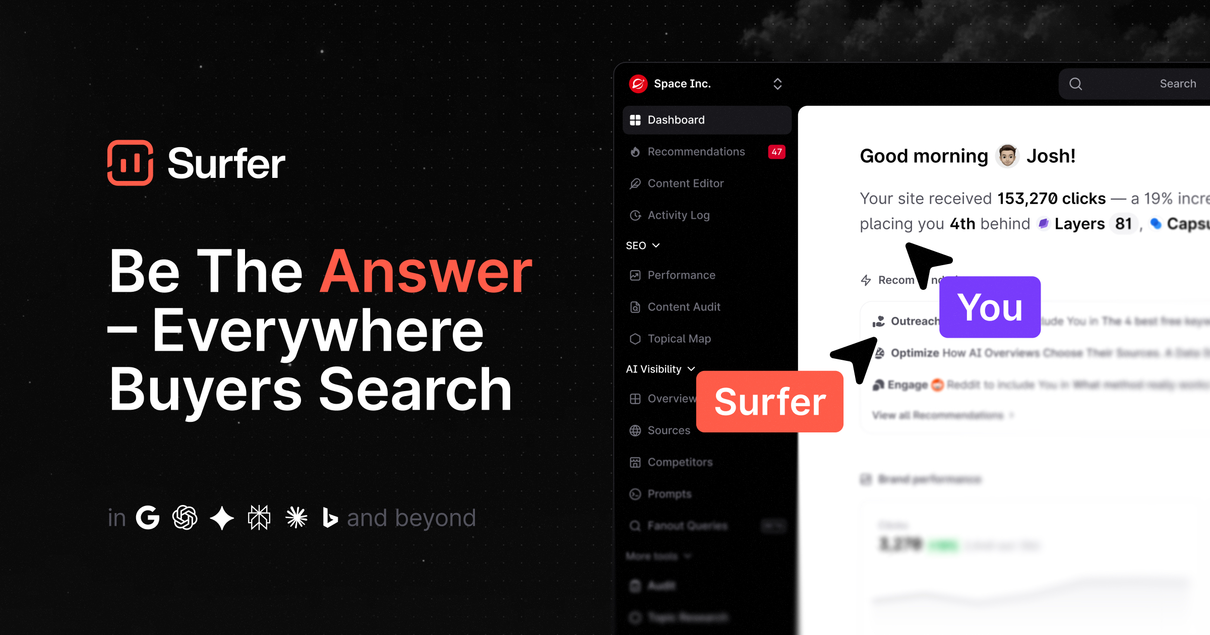 Surfer SEO 产品界面