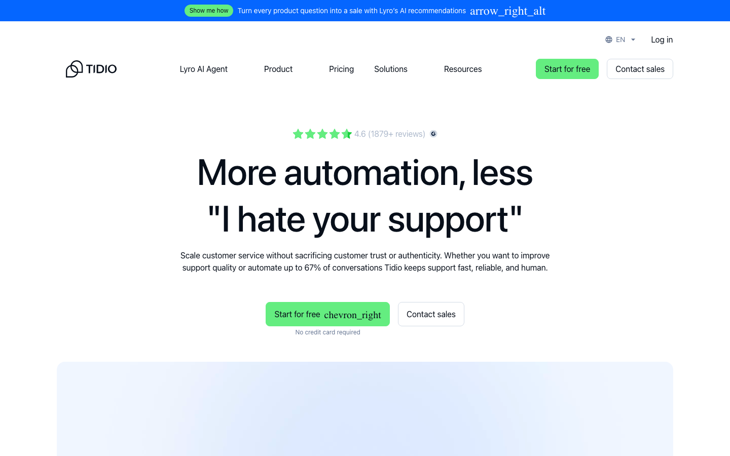 Tidio AI 产品界面