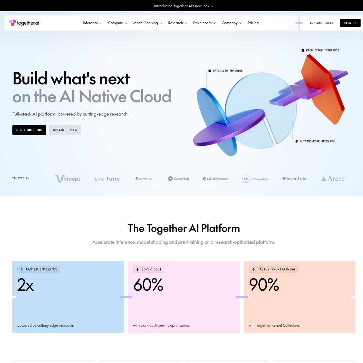 Together AI 产品界面
