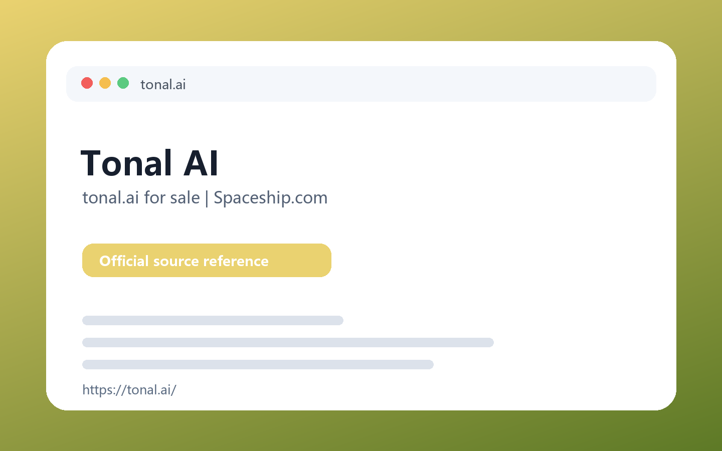 Tonal AI [域名停放-非AI工具] 产品界面