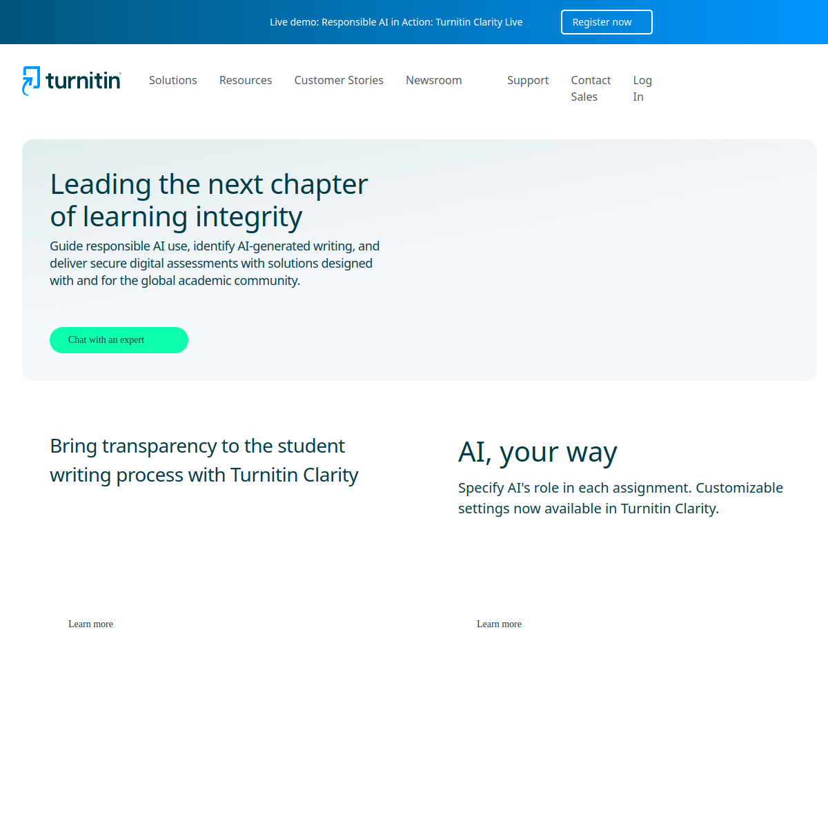 Turnitin 产品界面