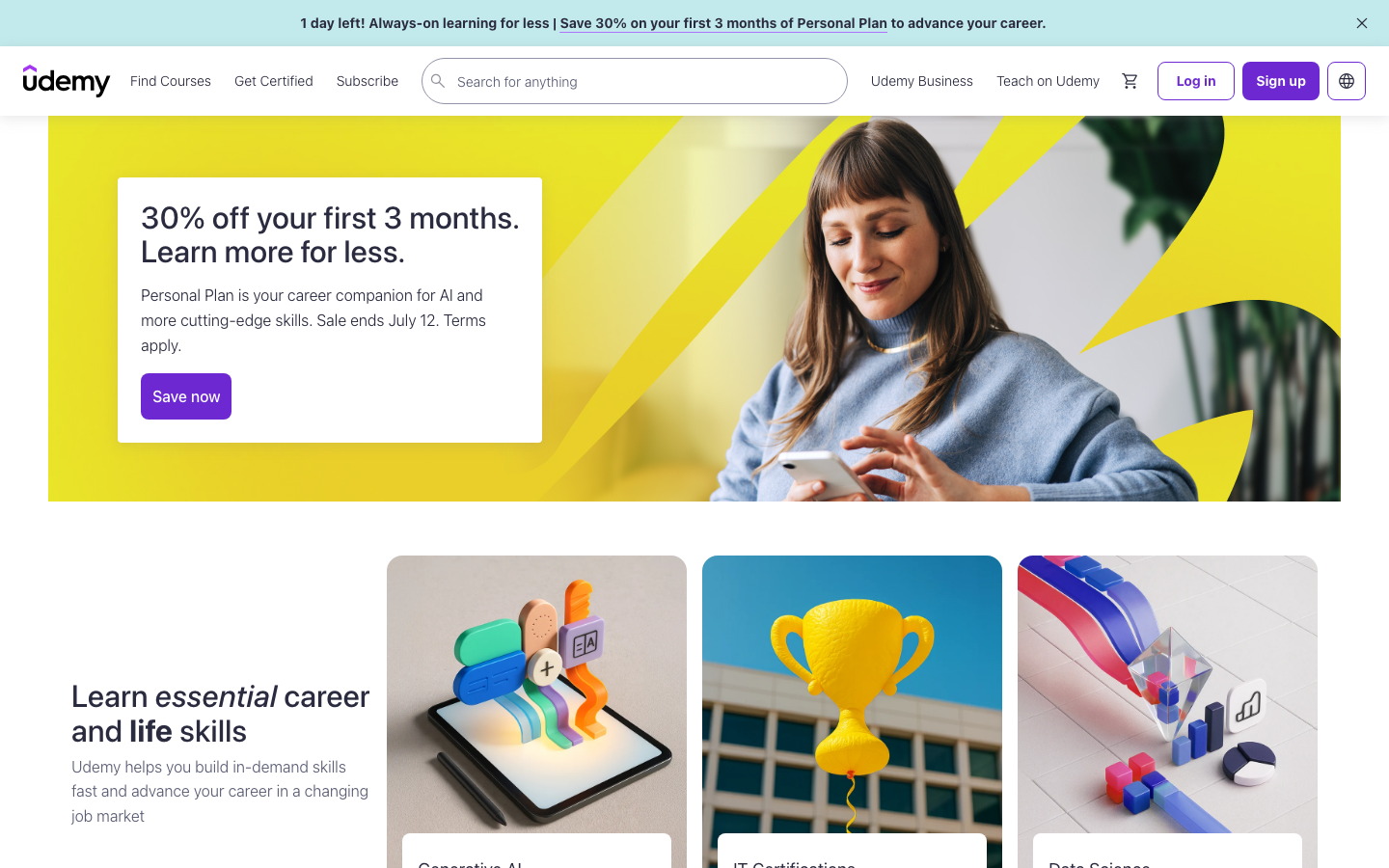Udemy AI 产品界面