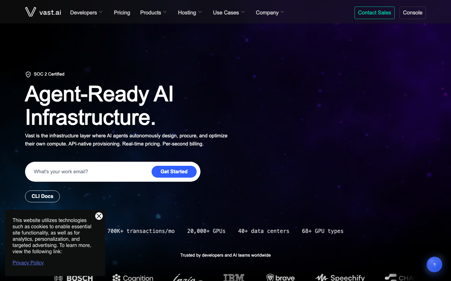 Vast.ai 产品界面