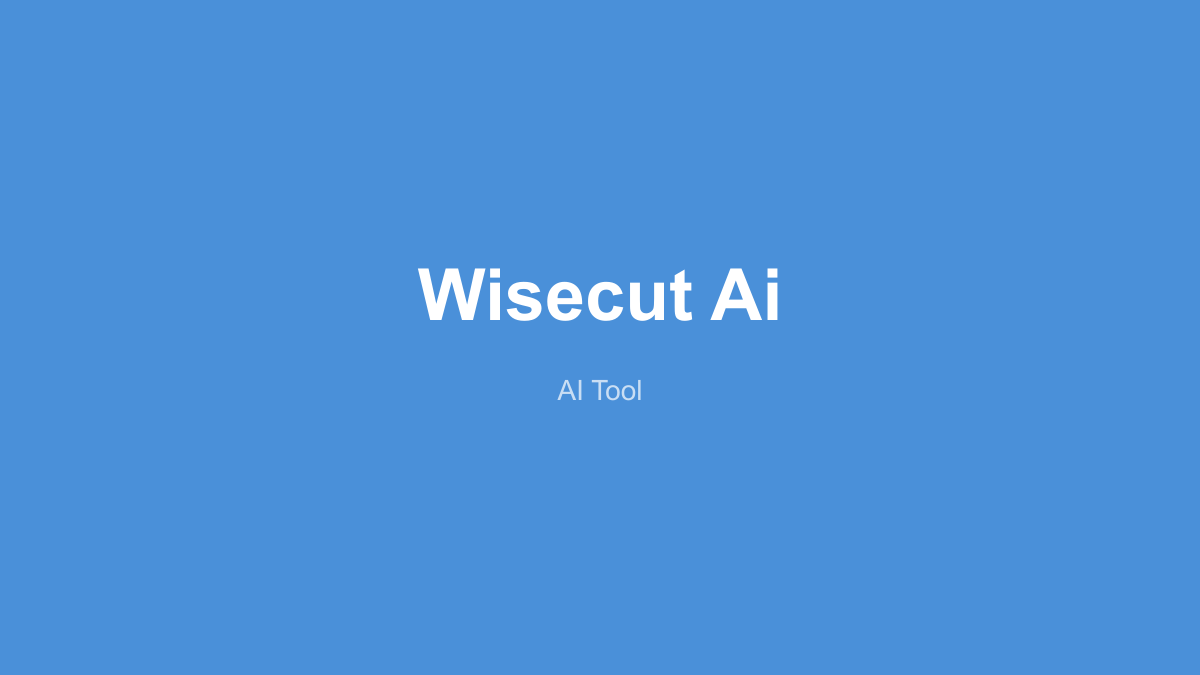 Wisecut 产品界面