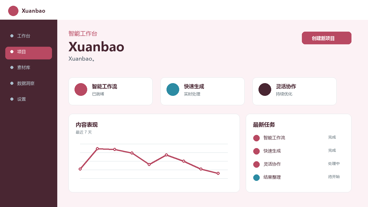 Xuanbao 产品界面