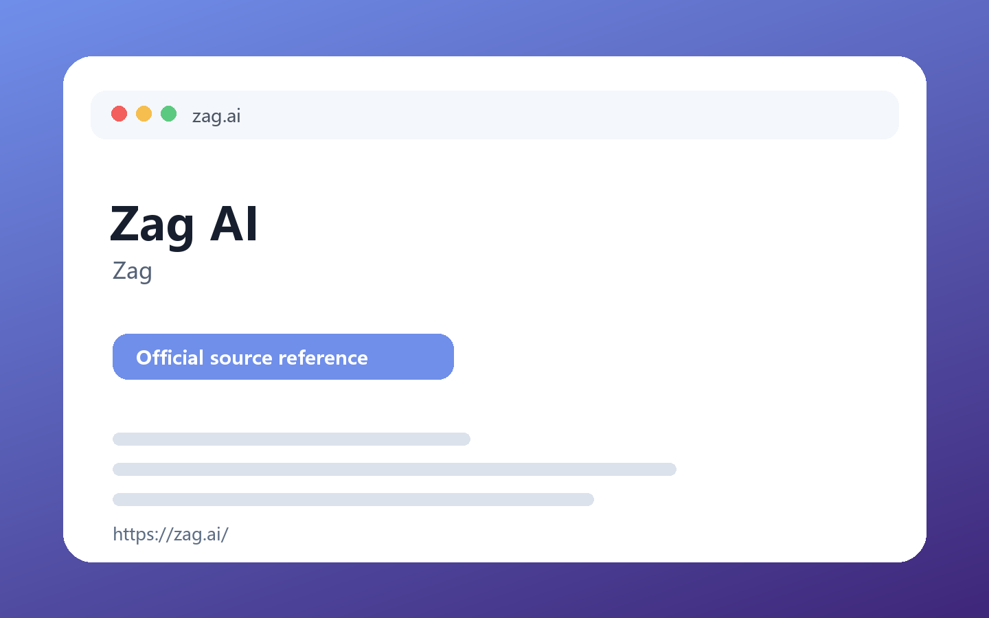 Zag AI 产品界面
