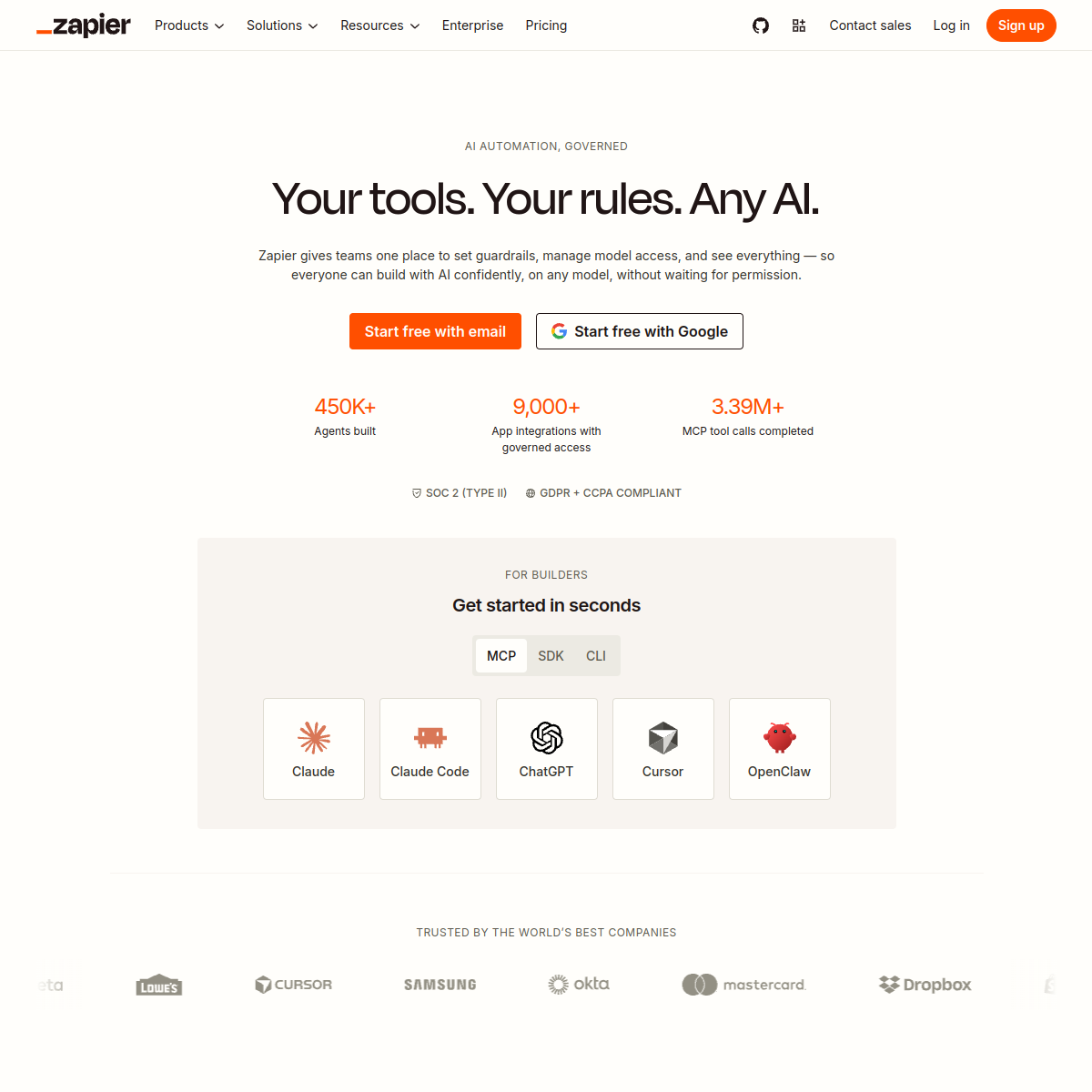Zapier 产品界面