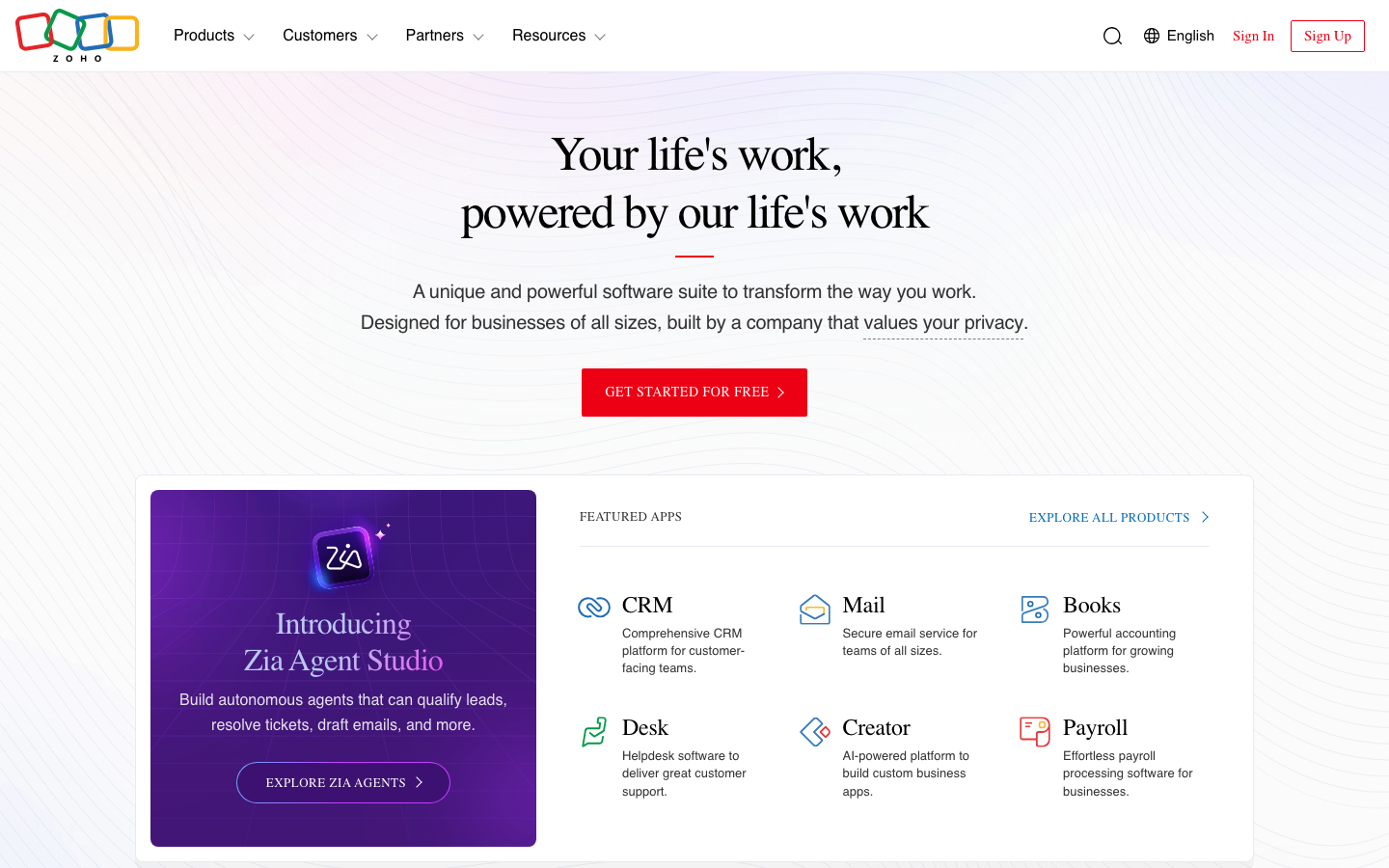 Zoho Show AI 产品界面